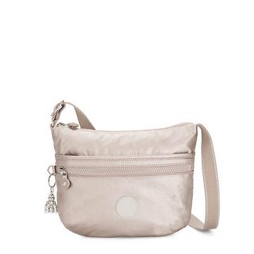 Kipling Arto Small Metallic Crossbody Laukut Beige | FI 1084YX